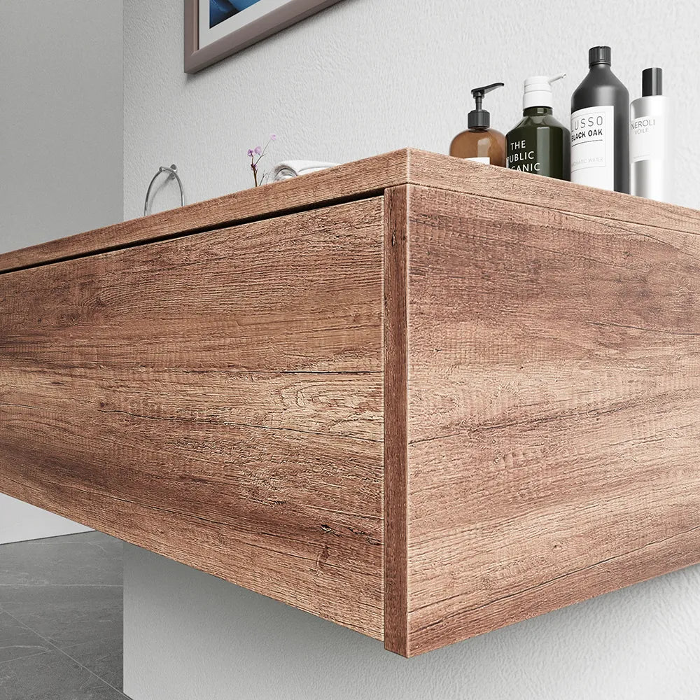 Cassettone scorrevole con apertura push&pull 80cm rovere barok | Galdor