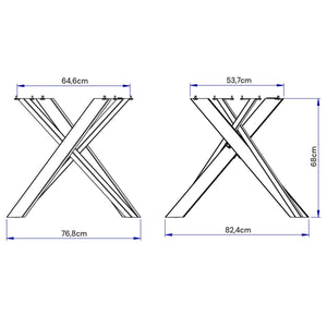 Tavolo allungabile 90/194x90 cm Clerk Premium tortora gambe bianche