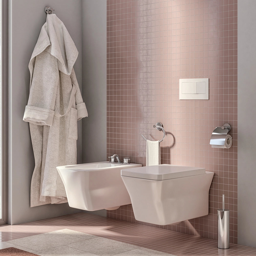 Portasalviette ad anello a muro Gedy in acciaio cromato | Felce