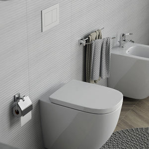 Portartolo coperto a muro Gedy in acciaio cromato | Olimpo