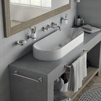 Dispenser dosasapone a muro Gedy in vetro satinato e acciaio cromato | Olimpo