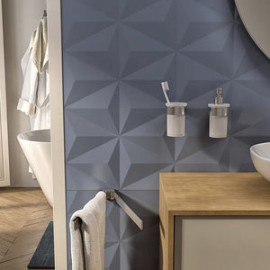 Dispenser dosasapone a muro Gedy in vetro satinato e ottone cromato | Pirenei