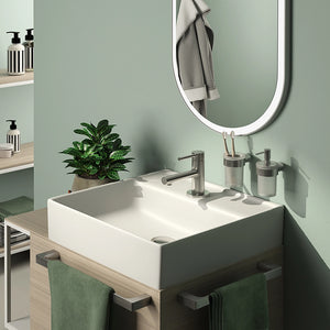 Portasalviette a muro 60 cm Gedy in ottone spazzolato | Pirenei