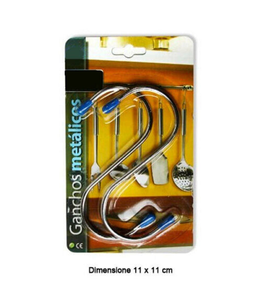 Ganci Gancio A Forma Di S In Acciaio Set Da 2 Pezzi 11 X 11 Cm Appendino         