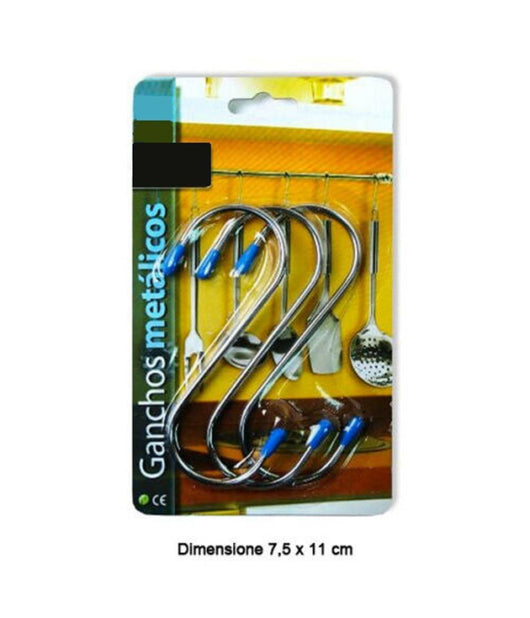 Ganci Gancio A Forma Di S In Acciaio Set Da 3 Pezzi 7,5 X 11 Cm Appendino         
