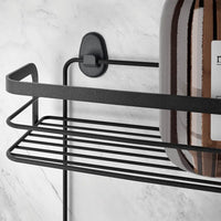 Ganci per bagno in finitura nera Origin Lava completi di colla Safe Fix