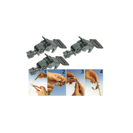 Ganci per fascette FRBG25-9/50 confezione 50 pz 9 mm inox AISI 430