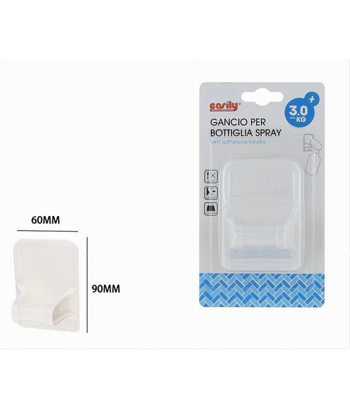 Gancio Adesivo Per Flacone Spray Supporto Bottiglia Casa Bagno Cucina Parete 87366         