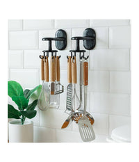 Trade Shop - Gancio Appendi Mestolo Coltelli Utensili Da Cucina Con 8 Supporti Appenditutto -