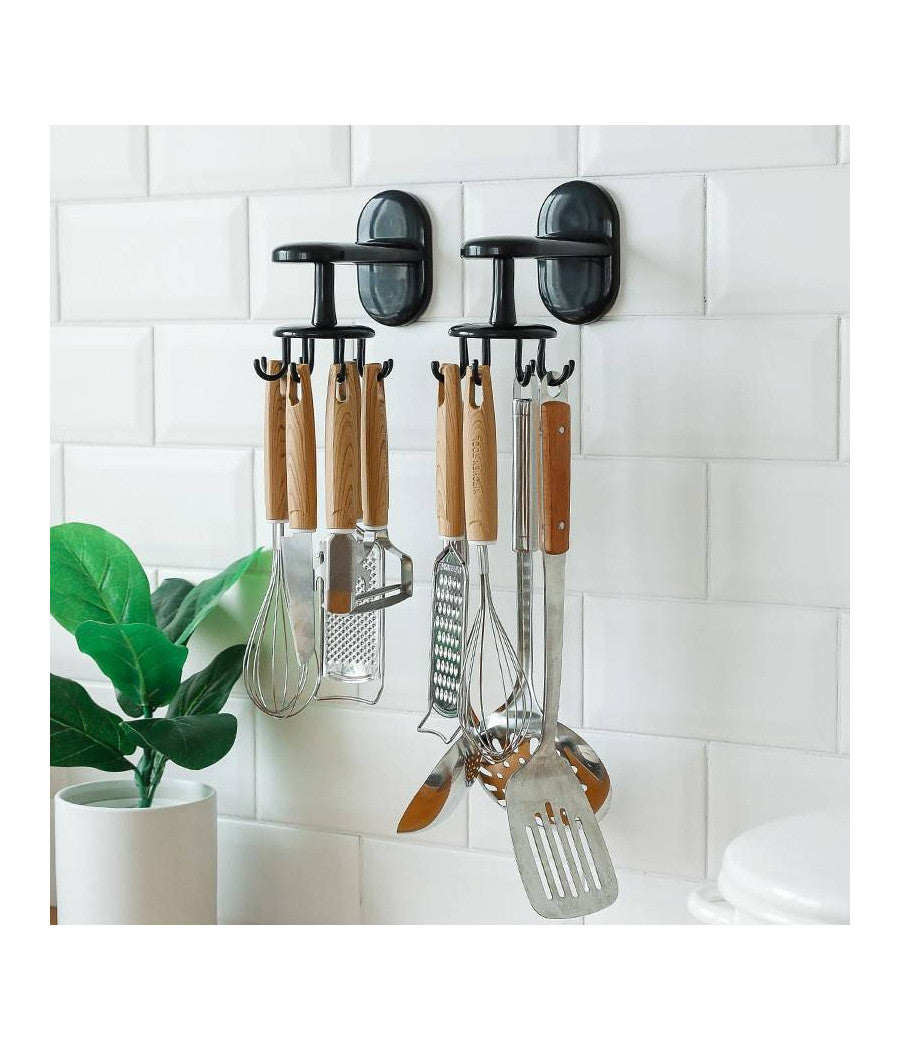 Trade Shop - Gancio Appendi Mestolo Coltelli Utensili Da Cucina Con 8 Supporti Appenditutto -