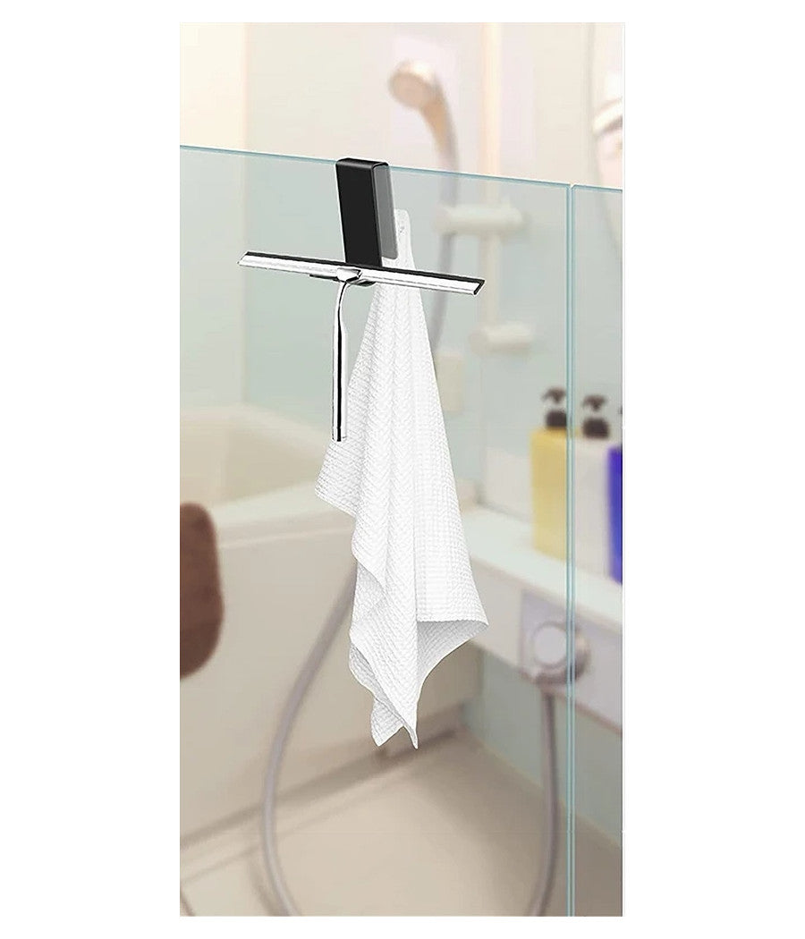 Gancio Bifacciale Per Box Doccia 3 Ganci Accappatoio Tergivetro Bagno Nero 87773         