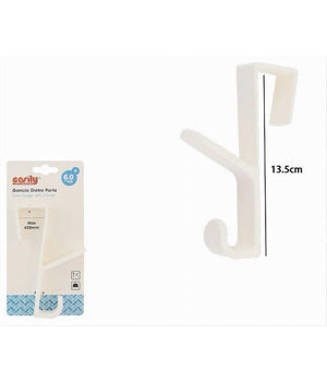 Gancio Dietro Porta Doppio Appendere Asciugamani Vestiti Bagno Casa Bianco 87020         