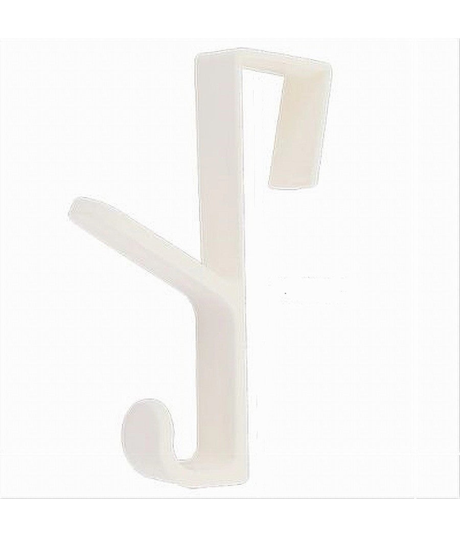 Gancio Dietro Porta Doppio Appendere Asciugamani Vestiti Bagno Casa Bianco 87020         