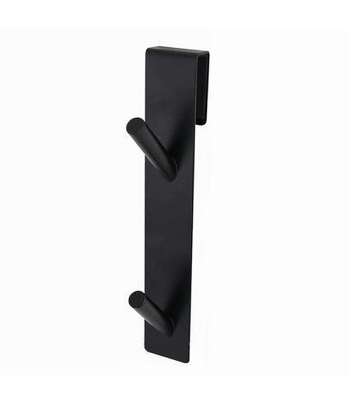 Gancio Doppio Per Porta Box Doccia Appendere Asciugamani Bagno 4x18cm Nero 87771         