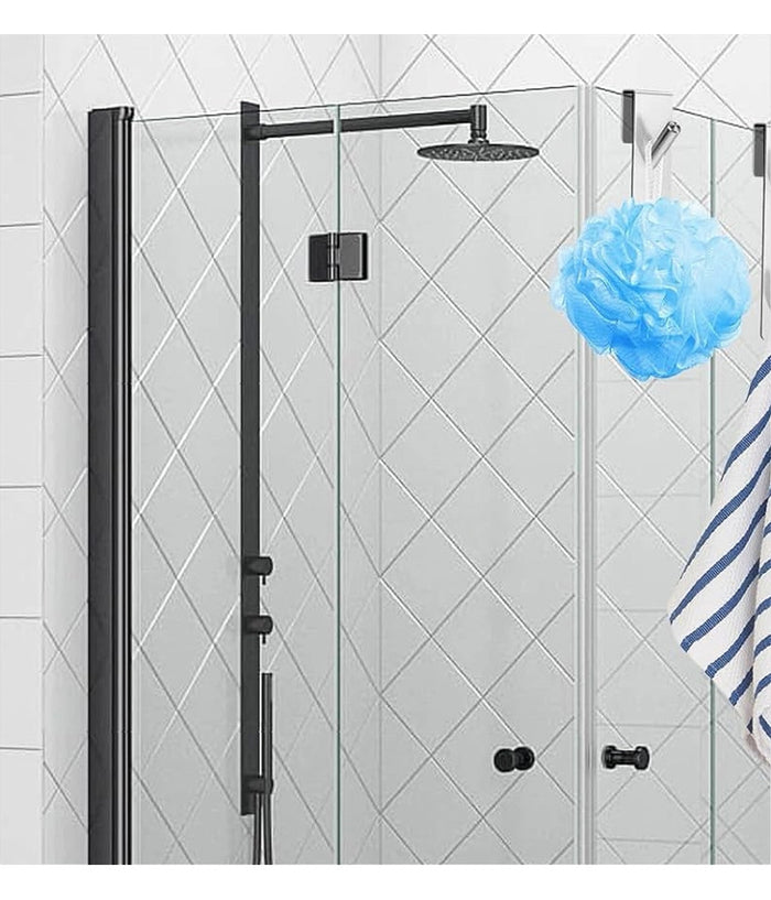 Gancio Doppio Per Porta Box Doccia Per Appendere Asciugamani Bagno 4x18 Cm 87766         