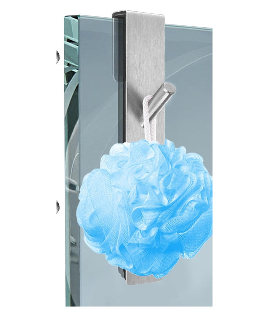 Gancio Doppio Per Porta Box Doccia Per Appendere Asciugamani Bagno 4x18 Cm 87766         