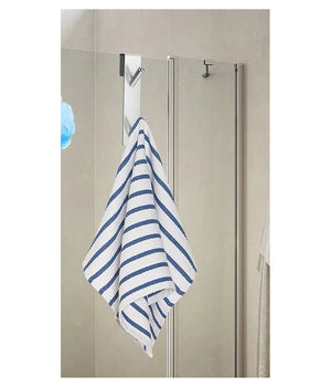 Gancio Doppio Per Porta Box Doccia Per Appendere Asciugamani Bagno 4x18 Cm 87766         