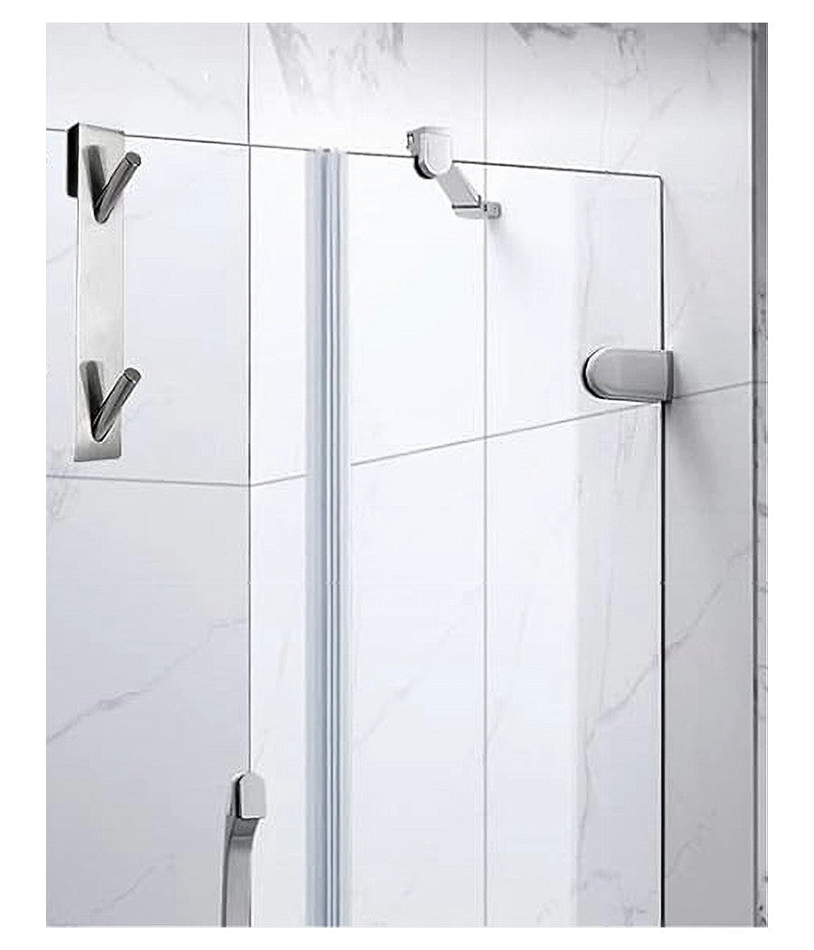 Gancio Doppio Per Porta Box Doccia Per Appendere Asciugamani Bagno 4x18 Cm 87766         