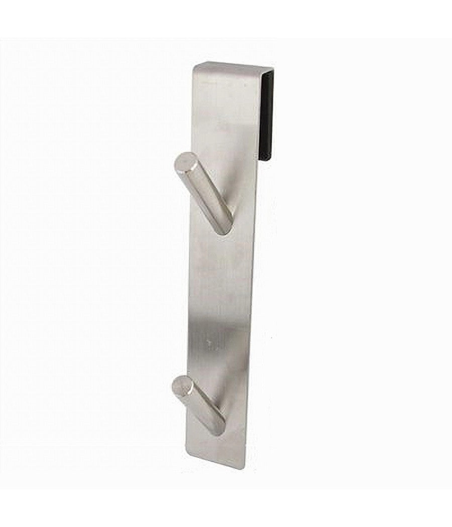 Gancio Doppio Per Porta Box Doccia Per Appendere Asciugamani Bagno 4x18 Cm 87766         
