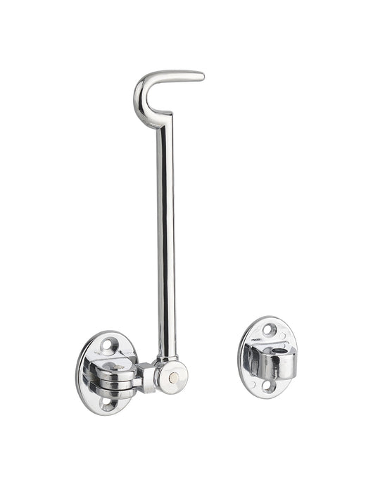 Gancio orientabile con occhiello, cromato 20cm, ferma porta, finestra, bagno - THIRARD