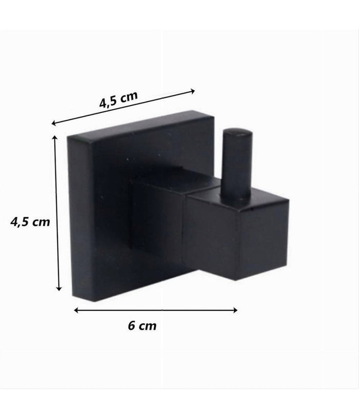 Gancio Per Accappatoio Asciugamani Da Muro Nero Appendino Arredo Per Bagno 79980         