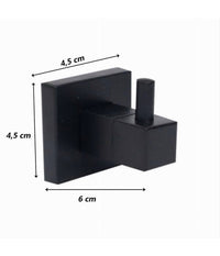 Gancio Per Accappatoio Asciugamani Da Muro Nero Appendino Arredo Per Bagno 79980         