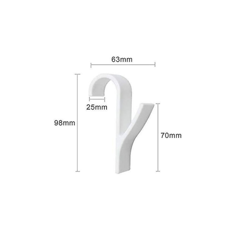 Gancio per asciugamani 4 pezzi colore bianco