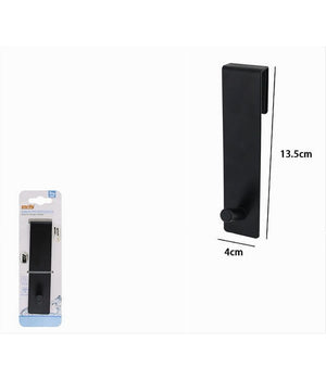 Gancio Per Box Doccia Appendi Asciugamano Accappatoio Bagno 4x13.5 Cm Nero 87769         