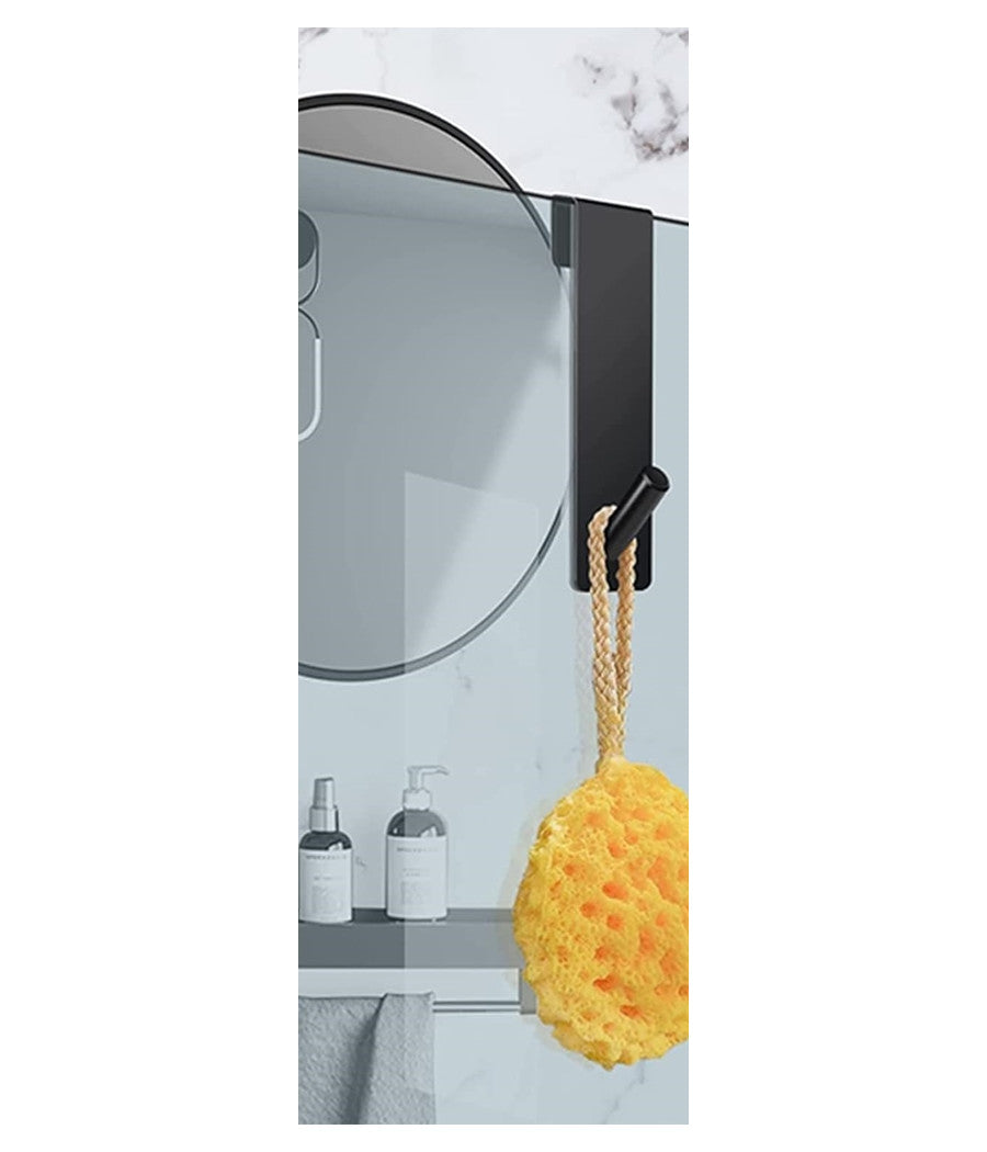 Gancio Per Box Doccia Appendi Asciugamano Accappatoio Bagno 4x13.5 Cm Nero 87769         