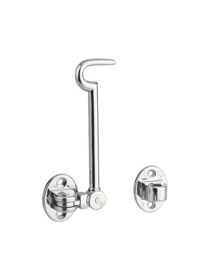 Gancio orientabile con occhiello, cromato 15cm, ferma porta, finestra, bagno - THIRARD