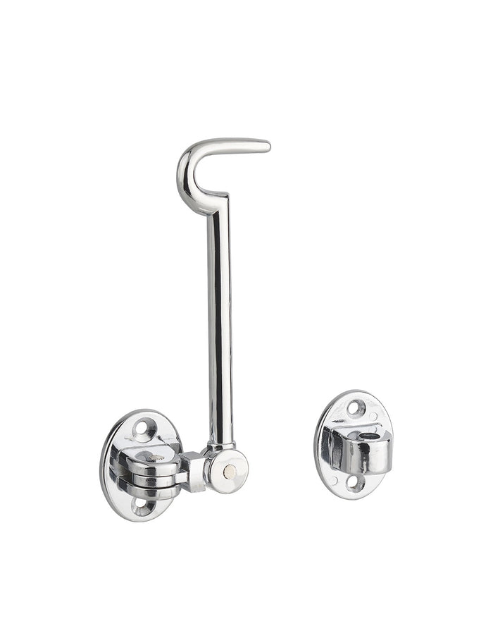 Gancio orientabile con occhiello, cromato 15cm, ferma porta, finestra, bagno - THIRARD