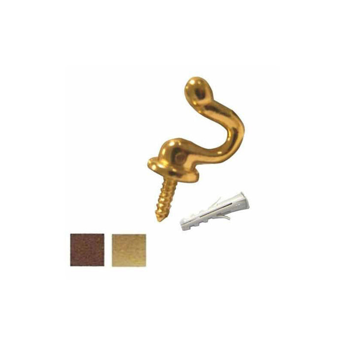 Gancio Sagomato Mm 30 Bronzato Pz 4