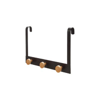 Gancio triplo acciaio nero e bambu | Haiti