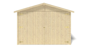 Garage in legno - 14.94m2 - 3.05x4.93m - 18mm - colore: naturale - GAR28 - ALTANKA