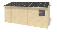 Garage in legno - 14.94m2 - 3.05x4.93m - 18mm - colore: naturale - GAR28 - ALTANKA