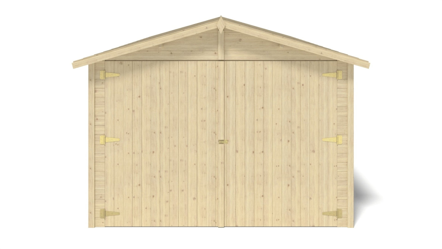 Garage in legno - 18.19m2 - 3.05x5.91m - 18mm - colore: naturale - GAR29 - ALTANKA