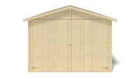 Garage in legno - 18.19m2 - 3.05x5.91m - 18mm - colore: naturale - GAR29 - ALTANKA