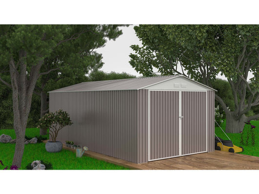 Garage in metallo NEVADA con porta battente - 18,56 m²