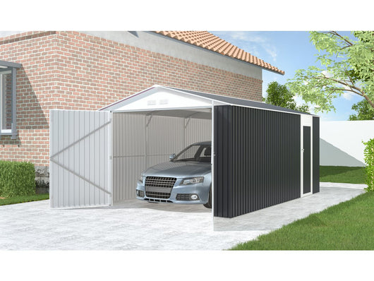 Garage in metallo "Houston" 15,36 mq - Antracite