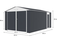 Garage in metallo "Houston" 15,36 mq - Antracite