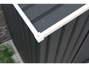 Garage in metallo "Houston" - 15,36 m² con grondaia e serbatoio per il recupero dell'acqua - Antracite