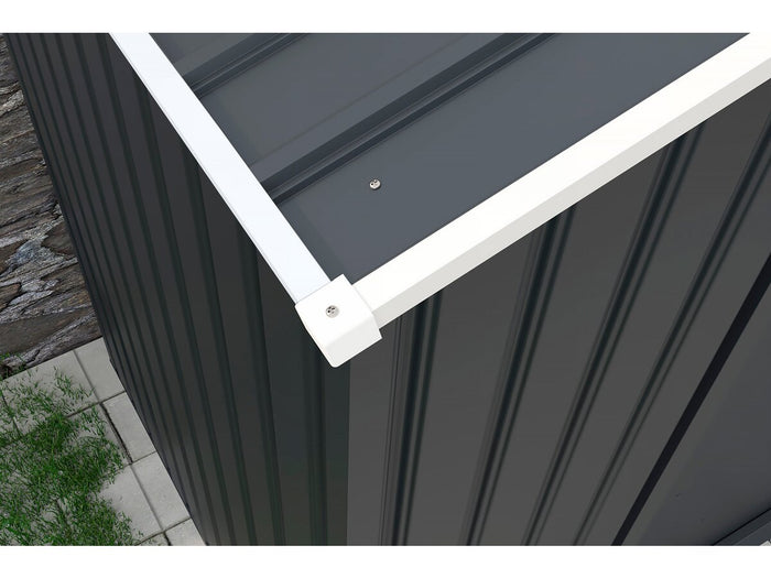 Garage in metallo "Houston" - 18,56 m² con grondaia e serbatoio per il recupero dell'acqua - Antracite