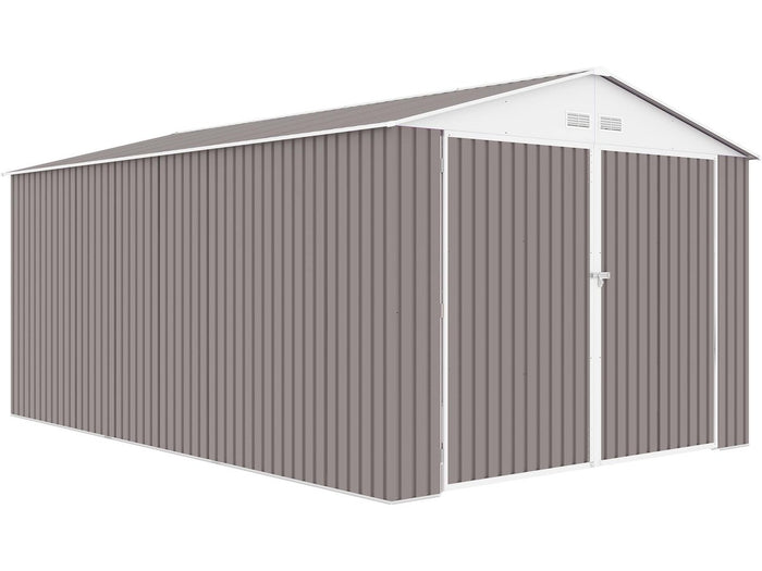 Garage in metallo NEVADA con porta battente - 15,36 m²