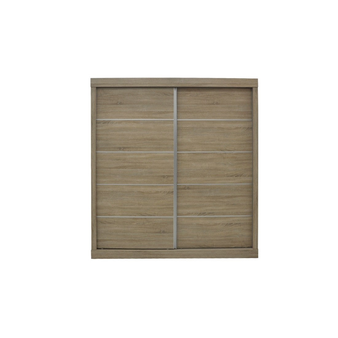 Guardaroba MILS, armadio con 2 porte scorrevoli in rovere sonoma, ideale per una camera dal design moderno.