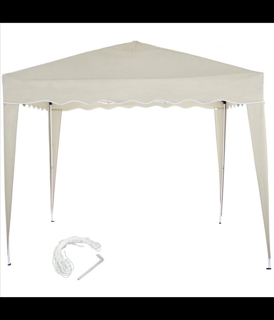 Gazebo 3x3x2,5 Mt Pieghevole Ecru Impermeabile Richiudibile Tendone Giardino         