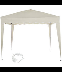 Gazebo 3x3x2,5 Mt Pieghevole Ecru Impermeabile Richiudibile Tendone Giardino         