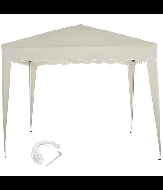 Gazebo 3x3x2,5 Mt Pieghevole Ecru Impermeabile Richiudibile Tendone Giardino         