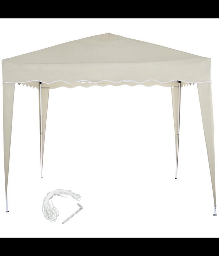 Gazebo 3x3x2,5 Mt Pieghevole Ecru Impermeabile Richiudibile Tendone Giardino         