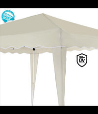 Gazebo 3x3x2,5 Mt Pieghevole Ecru Impermeabile Richiudibile Tendone Giardino         