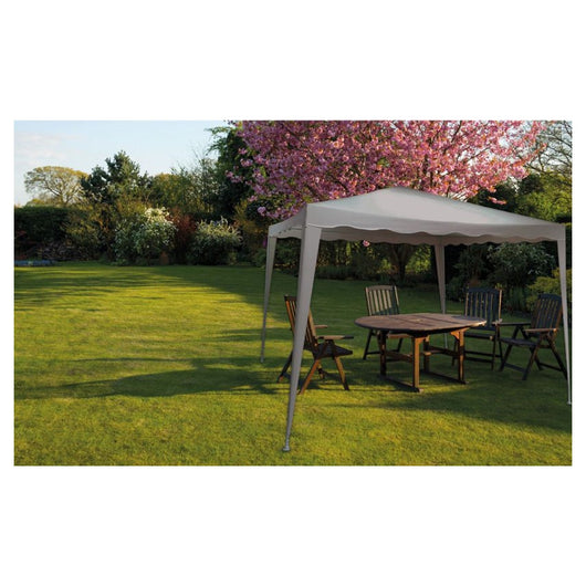 Trade Shop - Gazebo 3x3x2,5 Mt Pieghevole Grigio Impermeabile Richiudibile Tendone Giardino 016561 -        